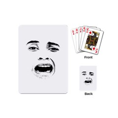 Scared Woman Expression Playing Cards (mini) 