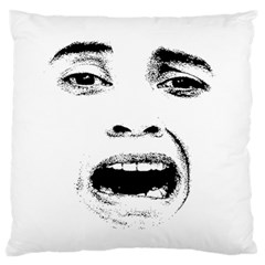 Scared Woman Expression Large Cushion Case (one Side) by dflcprints