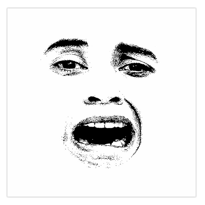 Scared Woman Expression Large Satin Scarf (Square)