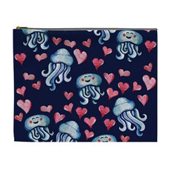 Jellyfish Love Cosmetic Bag (xl) by BubbSnugg