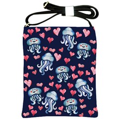 Jellyfish Love Shoulder Sling Bags by BubbSnugg