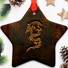 Awesome Dragon, Tribal Design Ornament (star)  by FantasyWorld7