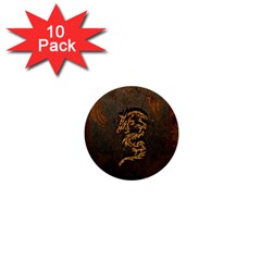 Awesome Dragon, Tribal Design 1  Mini Buttons (10 Pack) 