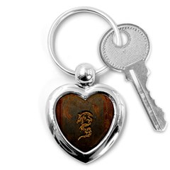 Awesome Dragon, Tribal Design Key Chains (heart) 