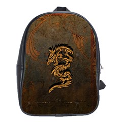 Awesome Dragon, Tribal Design School Bags(large) 