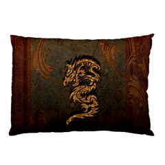 Awesome Dragon, Tribal Design Pillow Case (two Sides) by FantasyWorld7