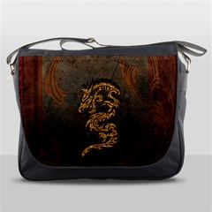 Awesome Dragon, Tribal Design Messenger Bags by FantasyWorld7