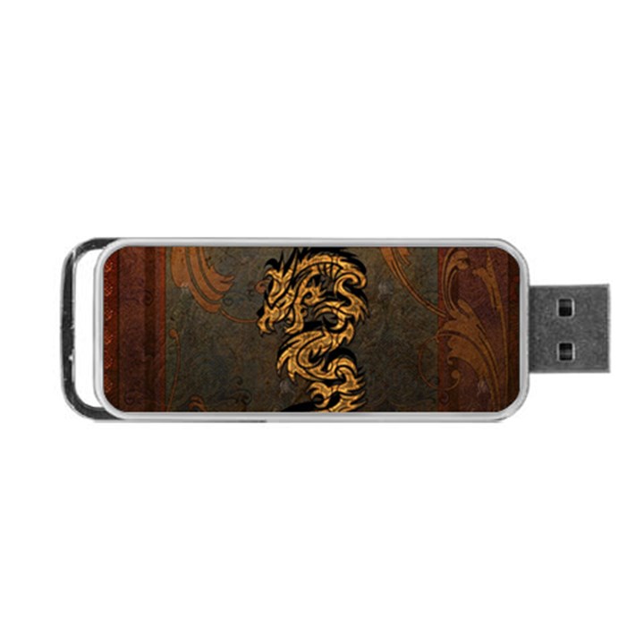 Awesome Dragon, Tribal Design Portable USB Flash (One Side)