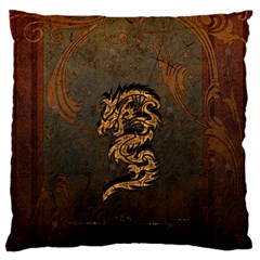 Awesome Dragon, Tribal Design Standard Flano Cushion Case (one Side)