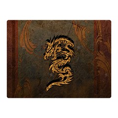 Awesome Dragon, Tribal Design Double Sided Flano Blanket (mini) 