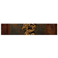 Awesome Dragon, Tribal Design Flano Scarf (small) 