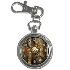 Wonderful Steampunk Design With Clocks And Gears Key Chain Watches