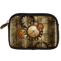 Wonderful Steampunk Design With Clocks And Gears Digital Camera Cases