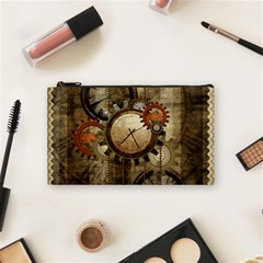 Wonderful Steampunk Design With Clocks And Gears Cosmetic Bag (Small) 