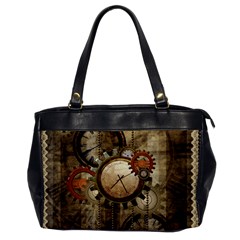 Wonderful Steampunk Design With Clocks And Gears Office Handbags