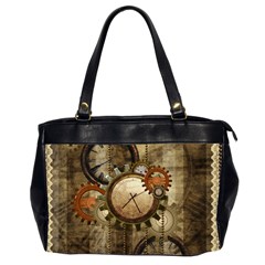 Wonderful Steampunk Design With Clocks And Gears Office Handbags (2 Sides) 