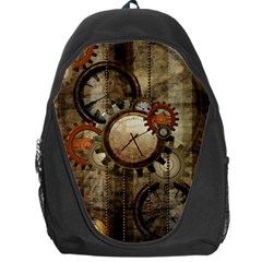 Wonderful Steampunk Design With Clocks And Gears Backpack Bag