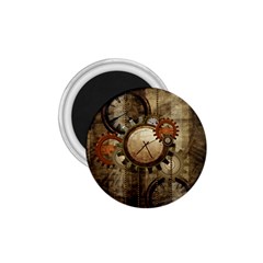 Wonderful Steampunk Design With Clocks And Gears 1.75  Magnets