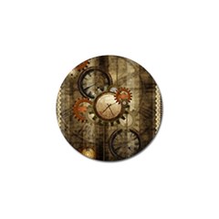 Wonderful Steampunk Design With Clocks And Gears Golf Ball Marker