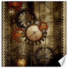 Wonderful Steampunk Design With Clocks And Gears Canvas 12  x 12  