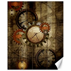 Wonderful Steampunk Design With Clocks And Gears Canvas 16  x 20  