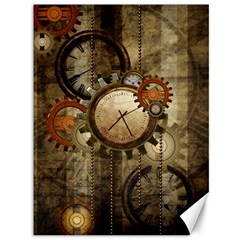 Wonderful Steampunk Design With Clocks And Gears Canvas 36  x 48  