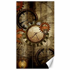 Wonderful Steampunk Design With Clocks And Gears Canvas 40  x 72  