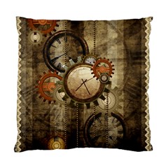 Wonderful Steampunk Design With Clocks And Gears Standard Cushion Case (One Side)