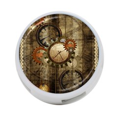 Wonderful Steampunk Design With Clocks And Gears 4-Port USB Hub (Two Sides) 