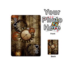 Wonderful Steampunk Design With Clocks And Gears Playing Cards 54 (Mini) 