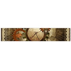 Wonderful Steampunk Design With Clocks And Gears Flano Scarf (Large) 