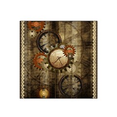 Wonderful Steampunk Design With Clocks And Gears Satin Bandana Scarf