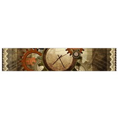 Wonderful Steampunk Design With Clocks And Gears Flano Scarf (Small)