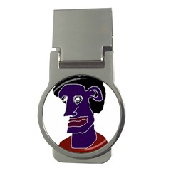 Man Portrait Caricature Money Clips (round)  by dflcprints