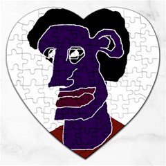 Man Portrait Caricature Jigsaw Puzzle (heart)