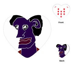 Man Portrait Caricature Playing Cards (heart)  by dflcprints