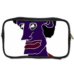 Man Portrait Caricature Toiletries Bags by dflcprints