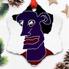 Man Portrait Caricature Ornament (snowflake) 