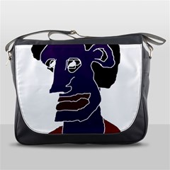 Man Portrait Caricature Messenger Bags