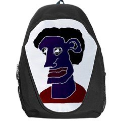 Man Portrait Caricature Backpack Bag by dflcprints