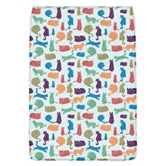 Blue Colorful Cats Silhouettes Pattern Flap Covers (l) 