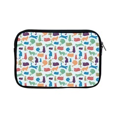 Blue Colorful Cats Silhouettes Pattern Apple Ipad Mini Zipper Cases