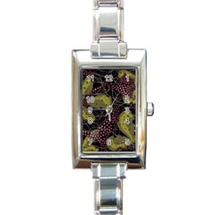 Abstract Garden Rectangle Italian Charm Watch