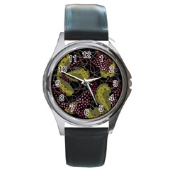 Abstract Garden Round Metal Watch