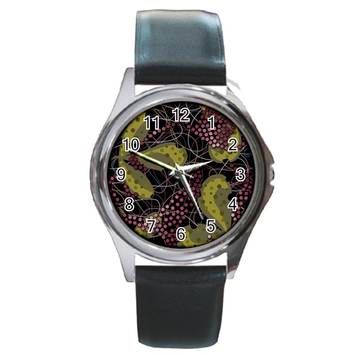 Abstract garden Round Metal Watch