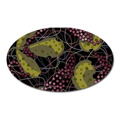 Abstract Garden Oval Magnet