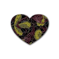 Abstract Garden Rubber Coaster (heart) 