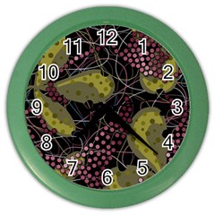 Abstract Garden Color Wall Clocks by Valentinaart