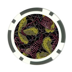 Abstract Garden Poker Chip Card Guards by Valentinaart