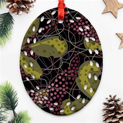 Abstract Garden Oval Filigree Ornament (2-side) 